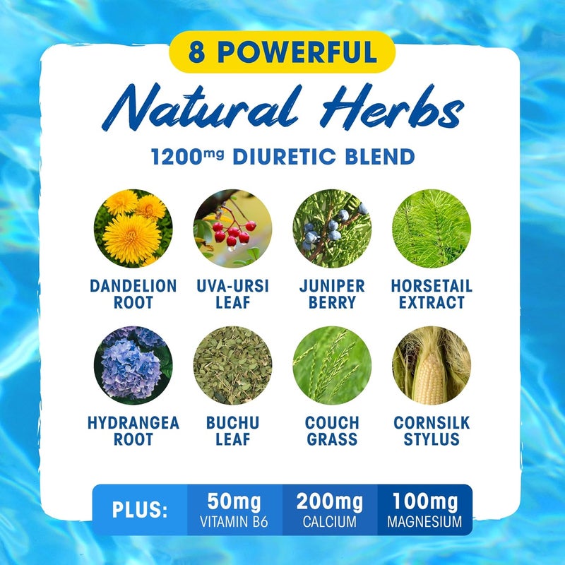 Maximum Human Performance MHP Xpel Maximum Strength Diuretic Water Pills, for Water Retention Relief, Caffeine-Free with Vitamin B-6 Potassium Dandelion Root, 80 Capsules - Image 4